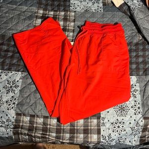Red scrub pants